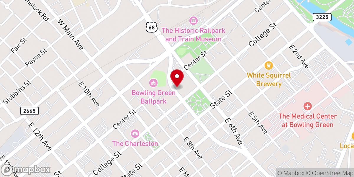 Map showing location of Vineyard Bowling Green