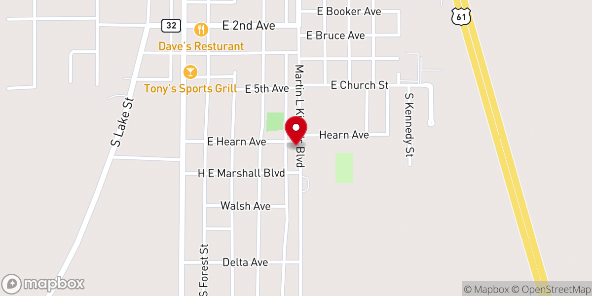 Map showing location of Church Garden Apartments