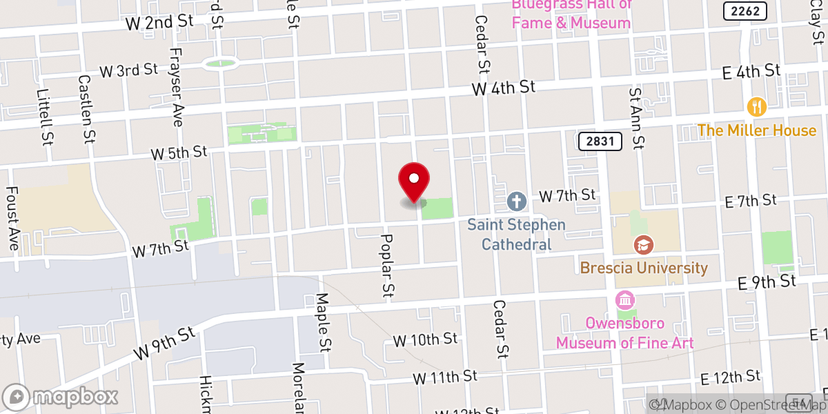 Map showing location of St Paul Ame Church