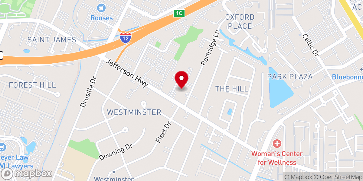 Map showing location of Jefferson Baptist Mother's Day