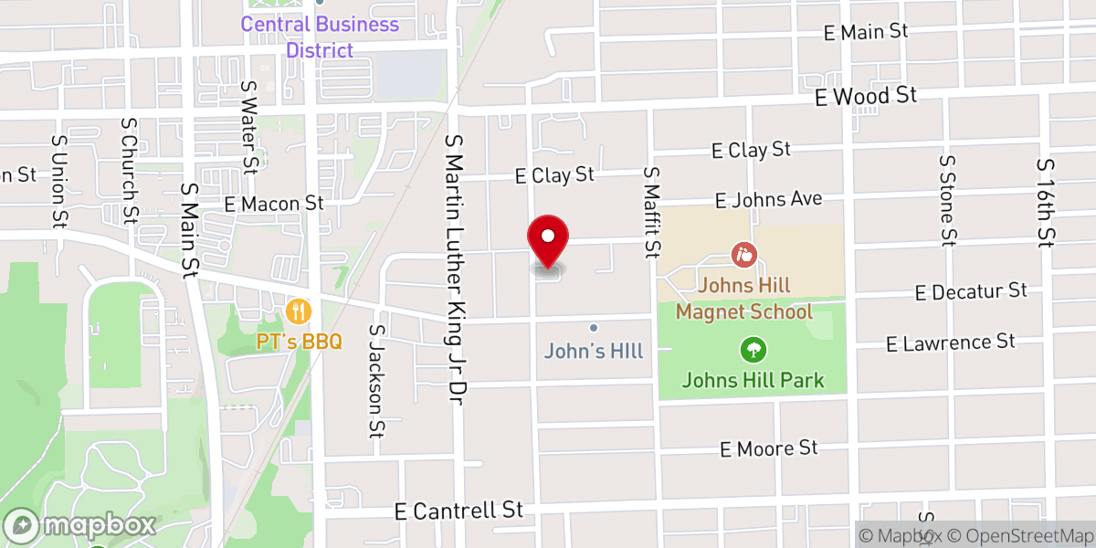 Map showing location of Trinity CME Church