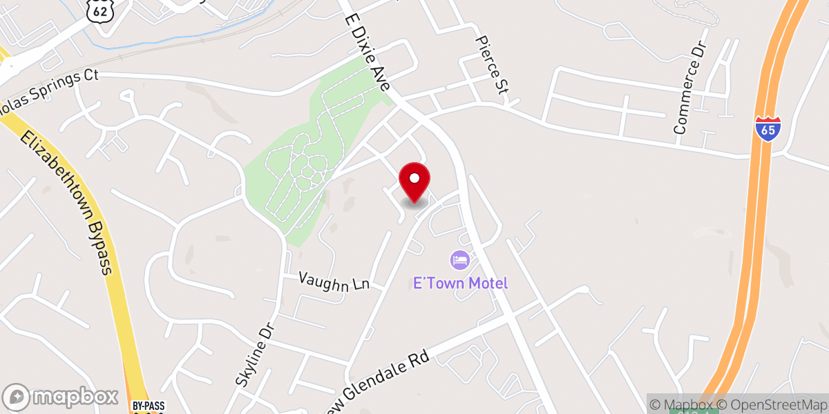 Map showing location of First Baptist Church