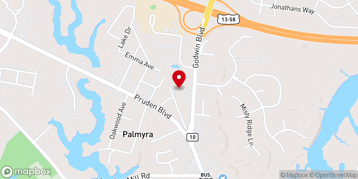 Map showing location of Healing Chapel Baptist Church