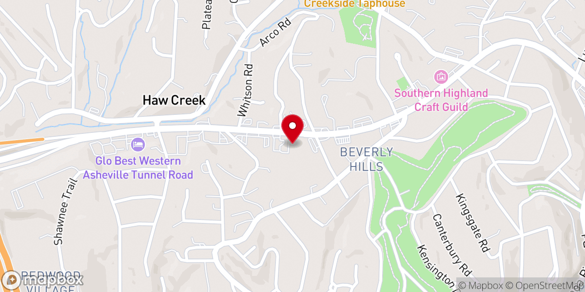 Map showing location of Beverly Hills Baptist Church