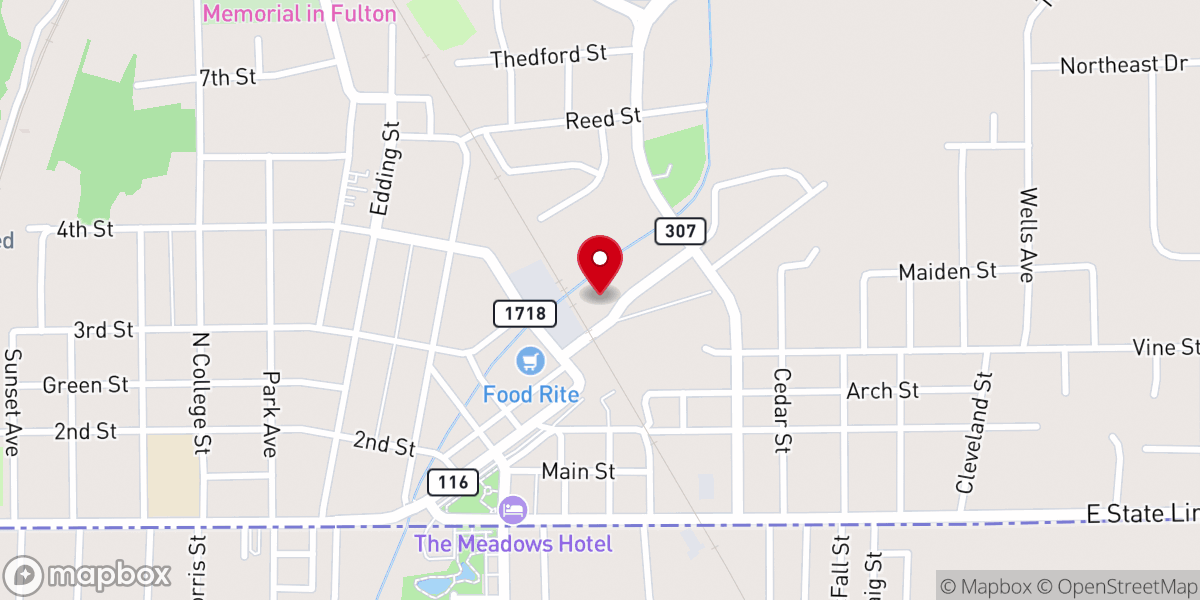 Map showing location of Greater Antioch Missionary Baptist Church