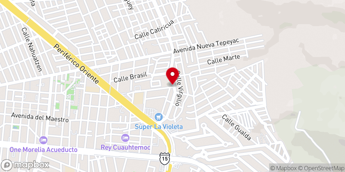 Map showing location of Parroquia de San Rafael Arcángel