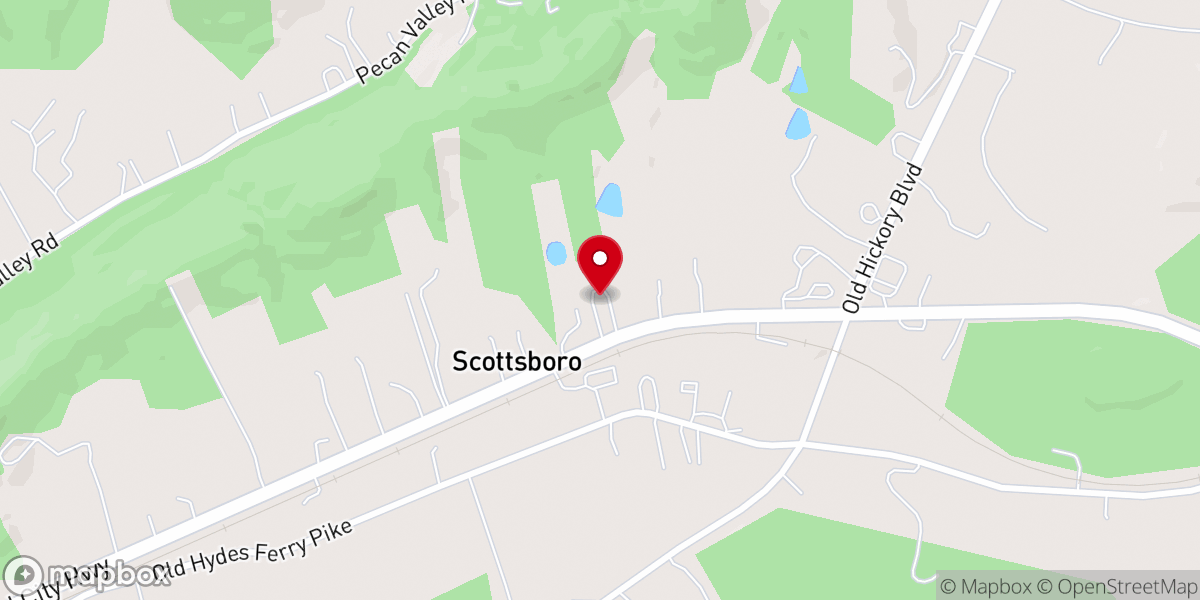 Map showing location of Scottsboro Church of Christ