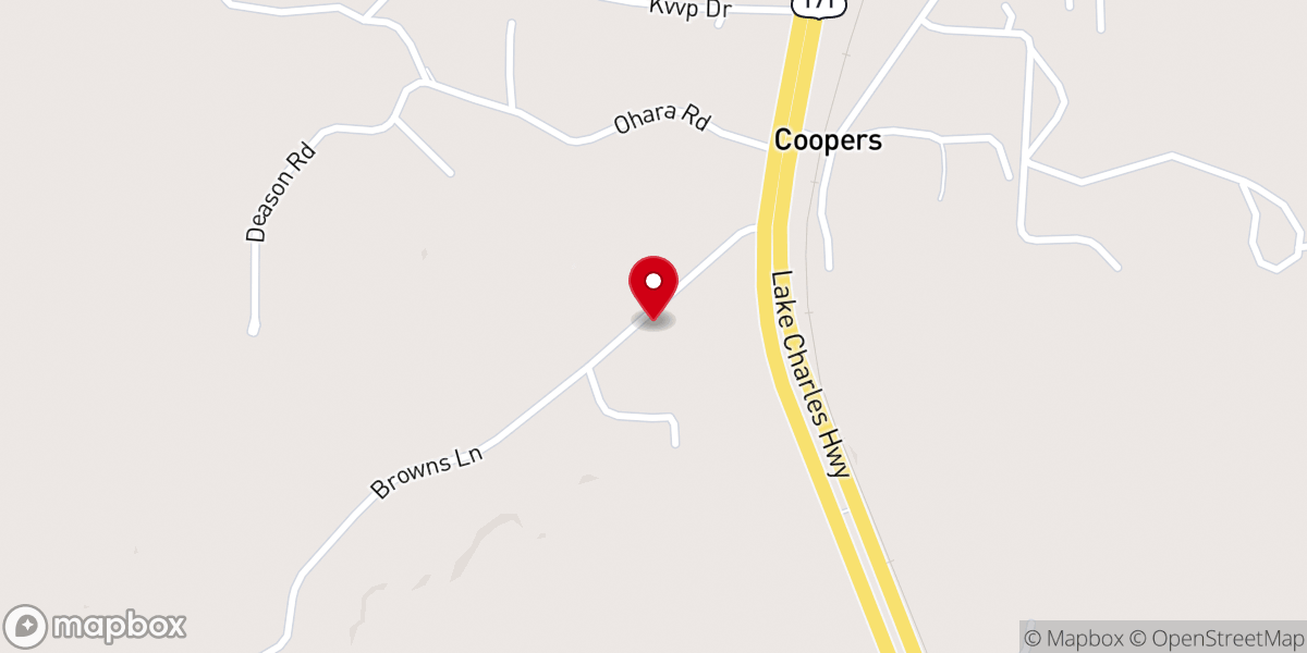 Map showing location of Leesville Korean Baptist Church