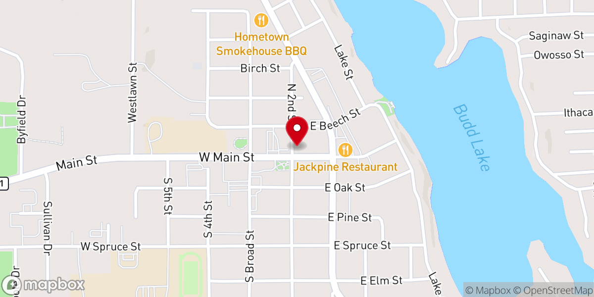 Map showing location of Harrison Temple Church of the Nazarene