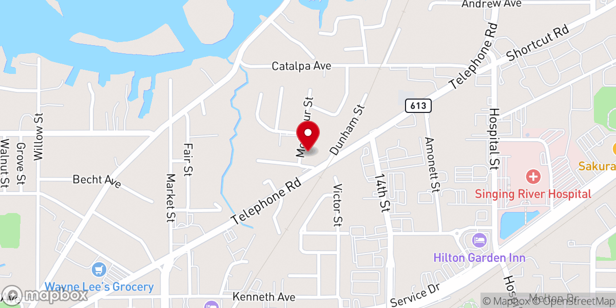Map showing location of Love Fellowship & Deliverance
