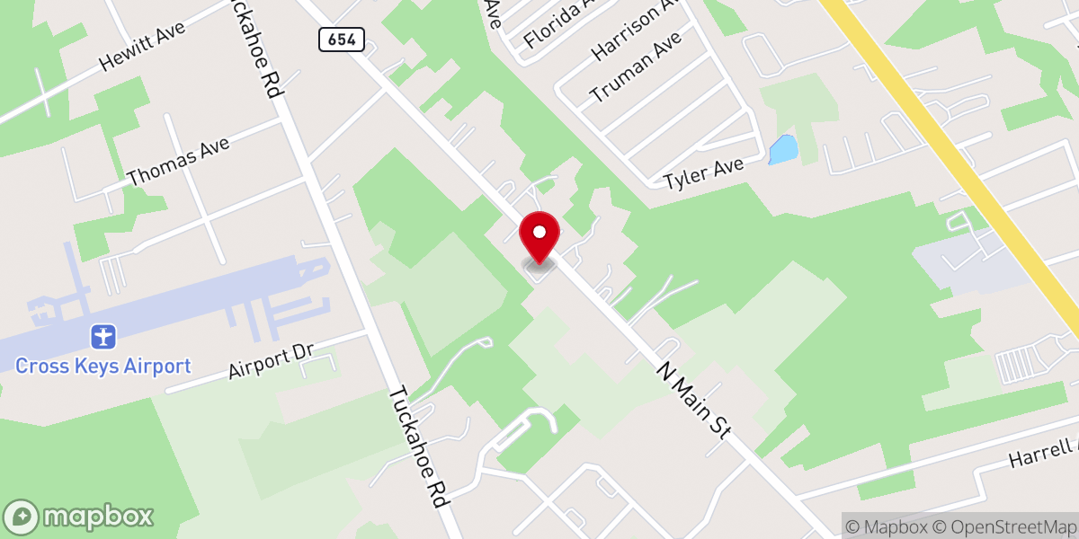 Map showing location of Life Church