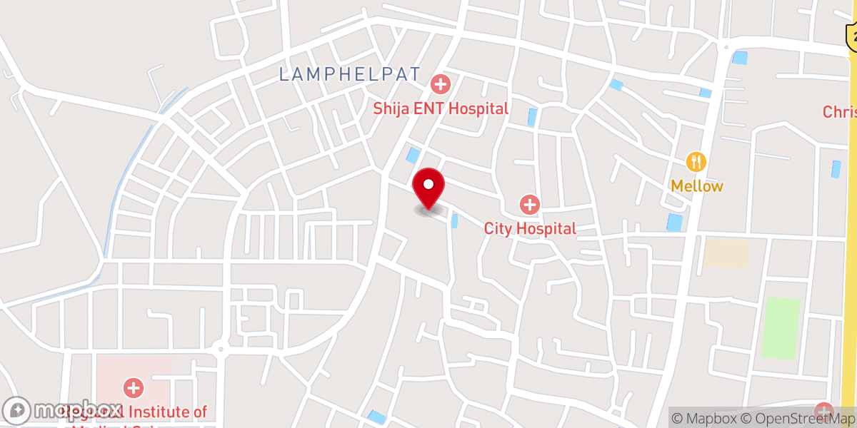 Map showing location of Koireng Colony Baptist Church