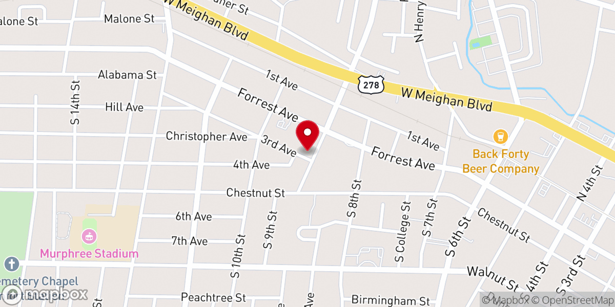 Map showing location of New Beginning Community Church