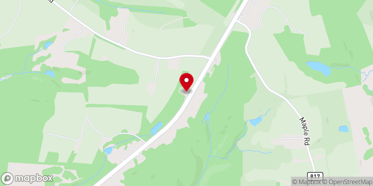Map showing location of Mount Zion Church