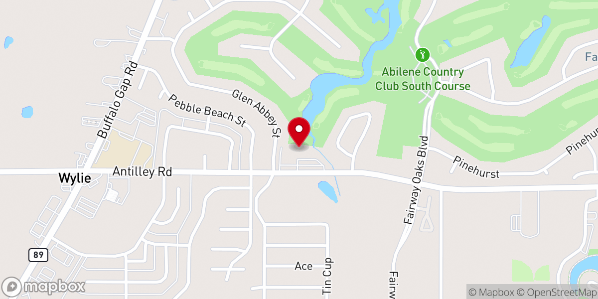 Map showing location of Wylie Methodist Church