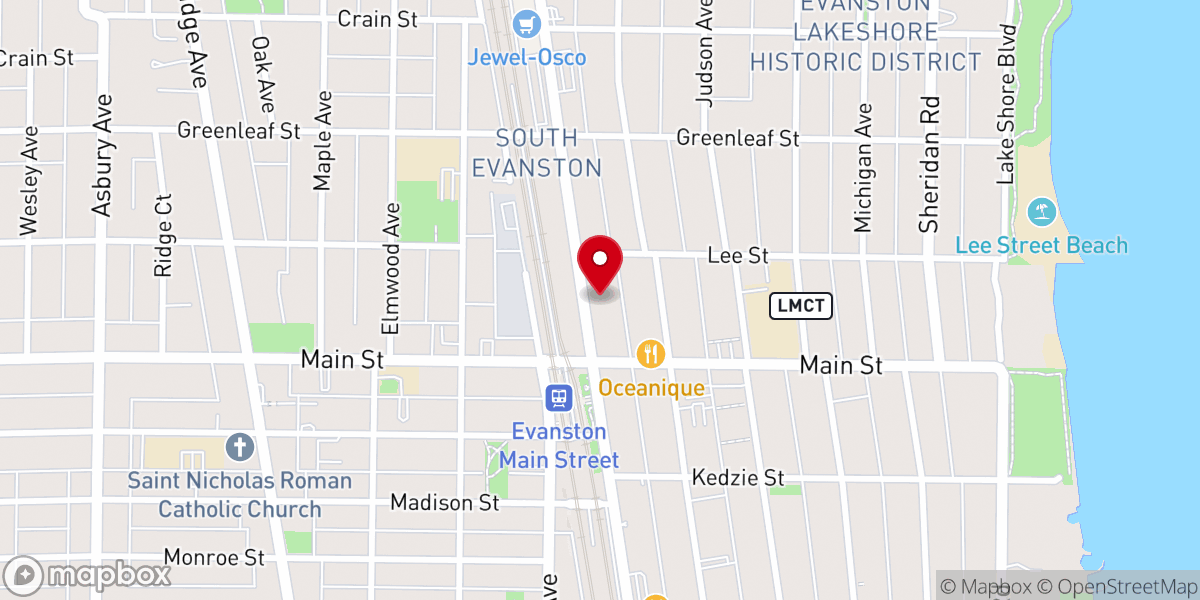 Map showing location of Hemenway United Methodist Church