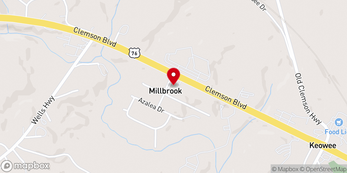 Map showing location of Blue Ridge Community Fellowship