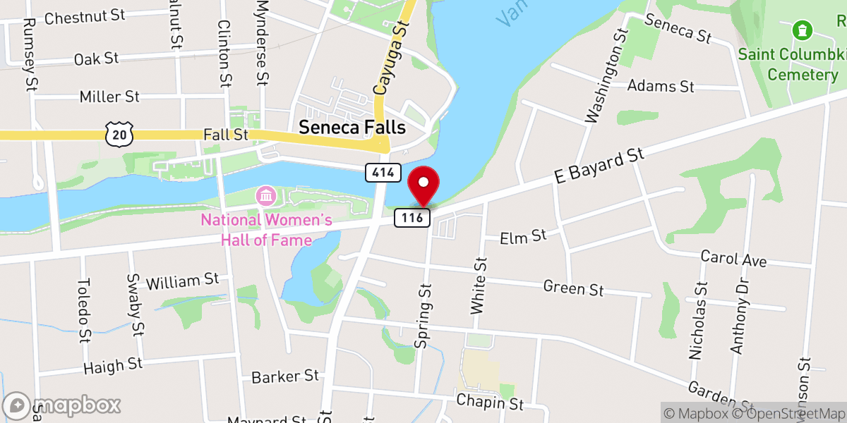 Map showing location of When Anthony Met Stanton Statue
