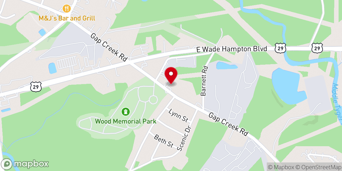 Map showing location of Grace Baptist Church