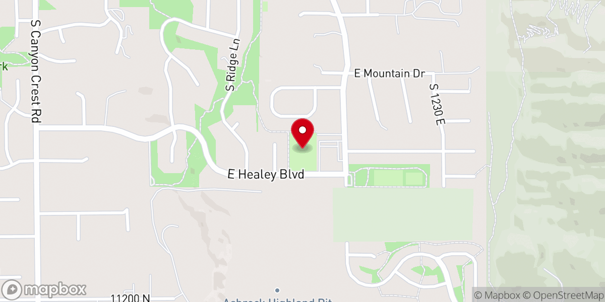 Map showing location of Healey Park