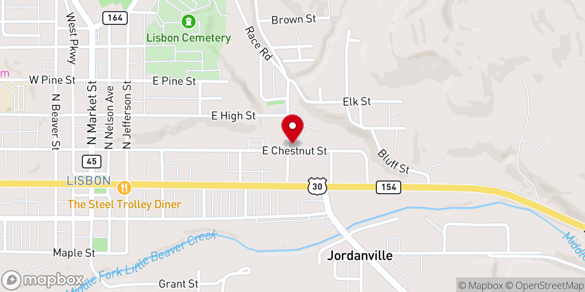 Map showing location of Pritchard Avenue Church of Christ