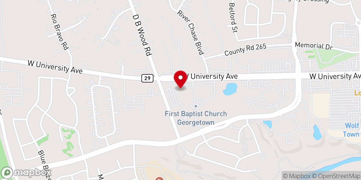 Map showing location of Anchor Austin Church