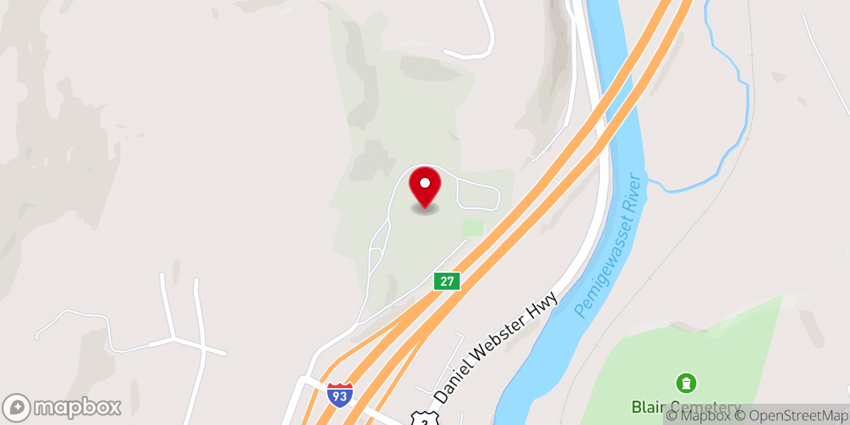 Map showing location of White Mountain National Forest Headquarters
