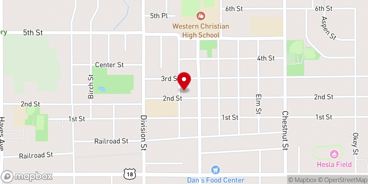 Map showing location of First Reformed Church
