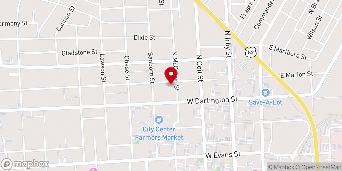 Map showing location of Florence Church of Christ