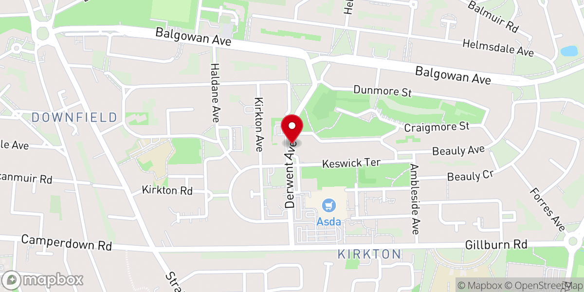 Map showing location of St Columba’s and St Leonard & St Fergus’