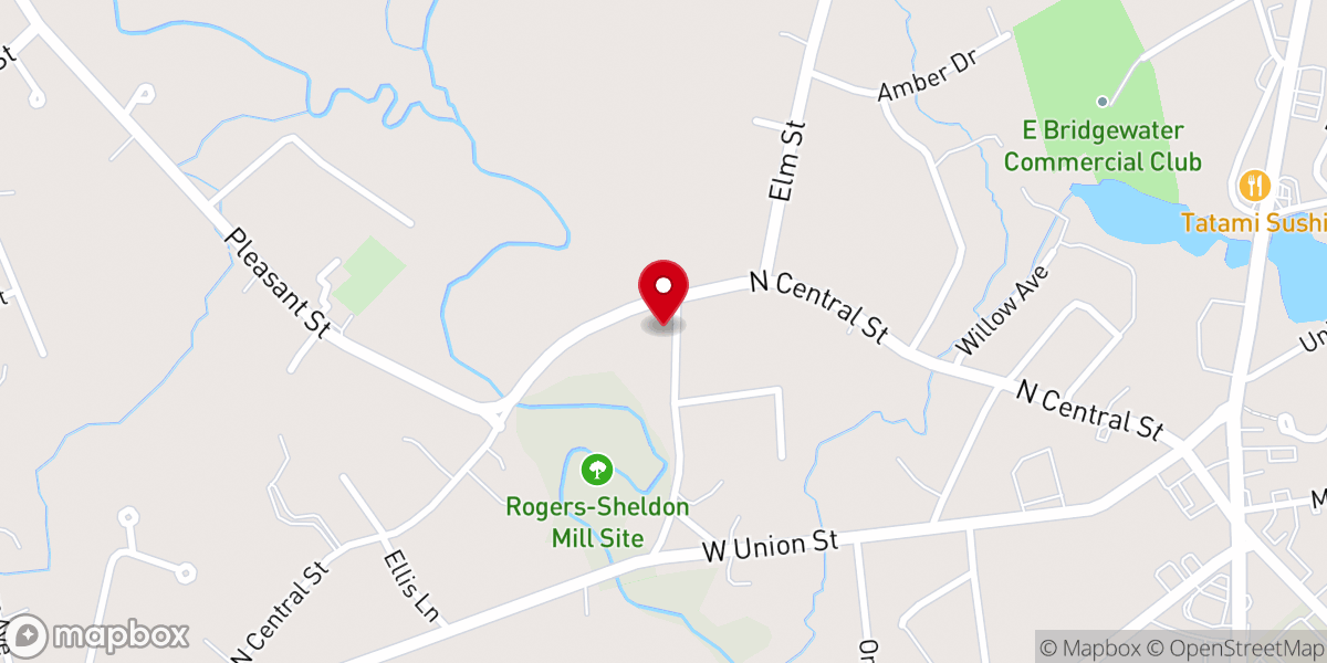 Map showing location of Bridgewater Vineyard Church