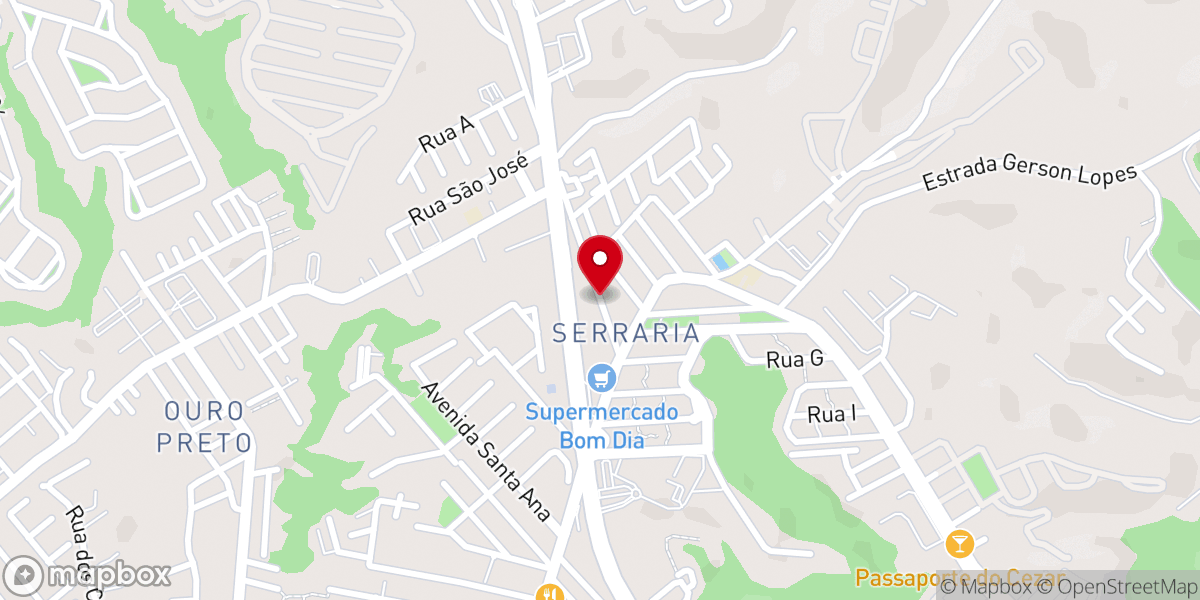 Map showing location of Igreja na Cidade