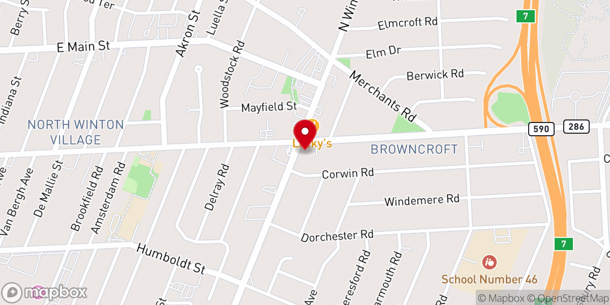 Map showing location of Holy Name of Mary
