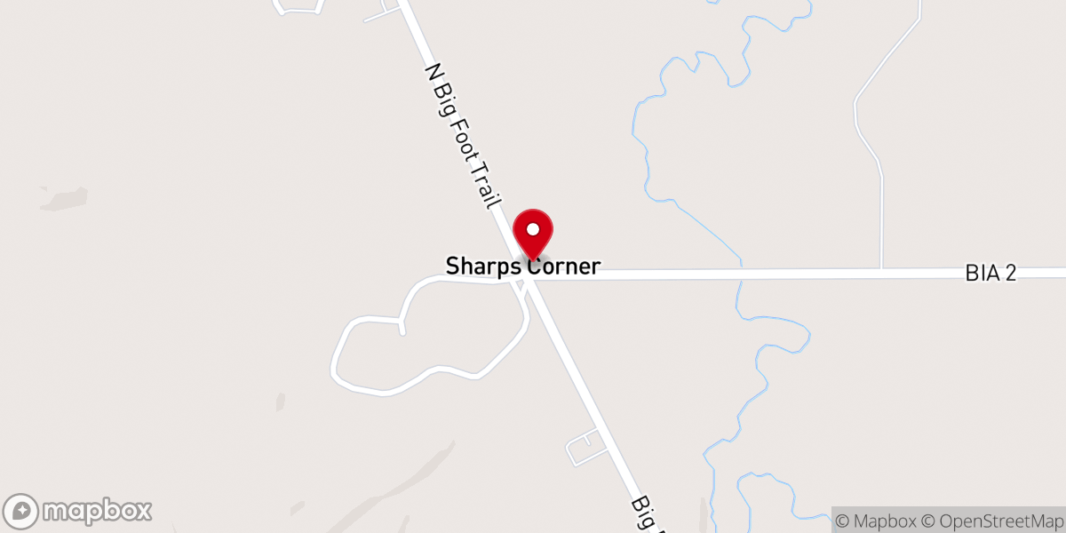 Map showing location of Creator's Fellowship Baptist Church - Sharp's Corner