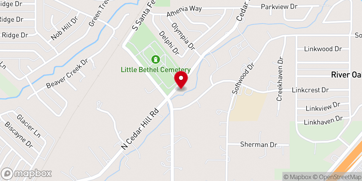 Map showing location of Shiloh Church