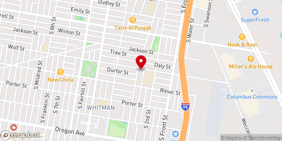 Map showing location of Our Lady of Mt Carmel Church