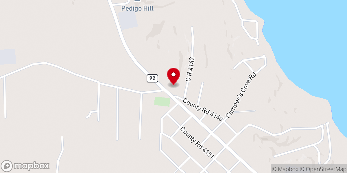 Map showing location of Fairview Baptist Church