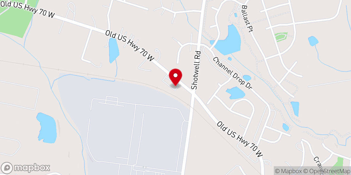 Map showing location of Clayton Vineyard Church