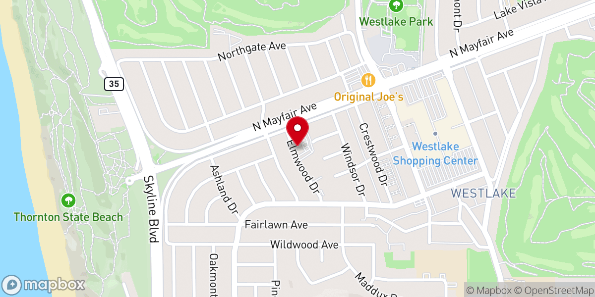 Map showing location of Our Lady of Mercy Church