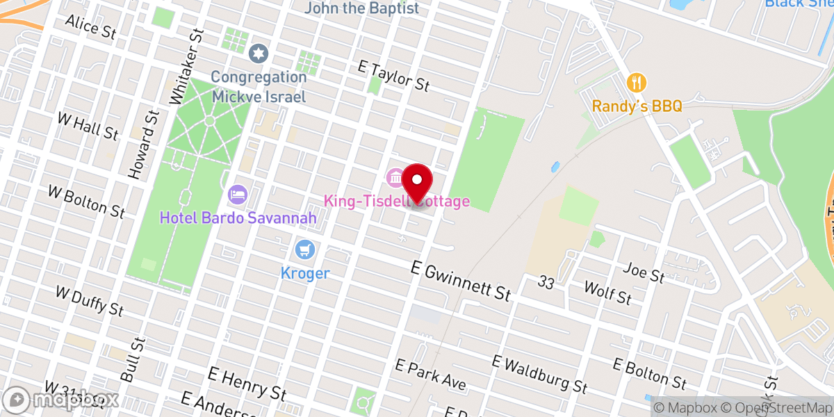 Map showing location of Dunham Tabernacle Baptist Church