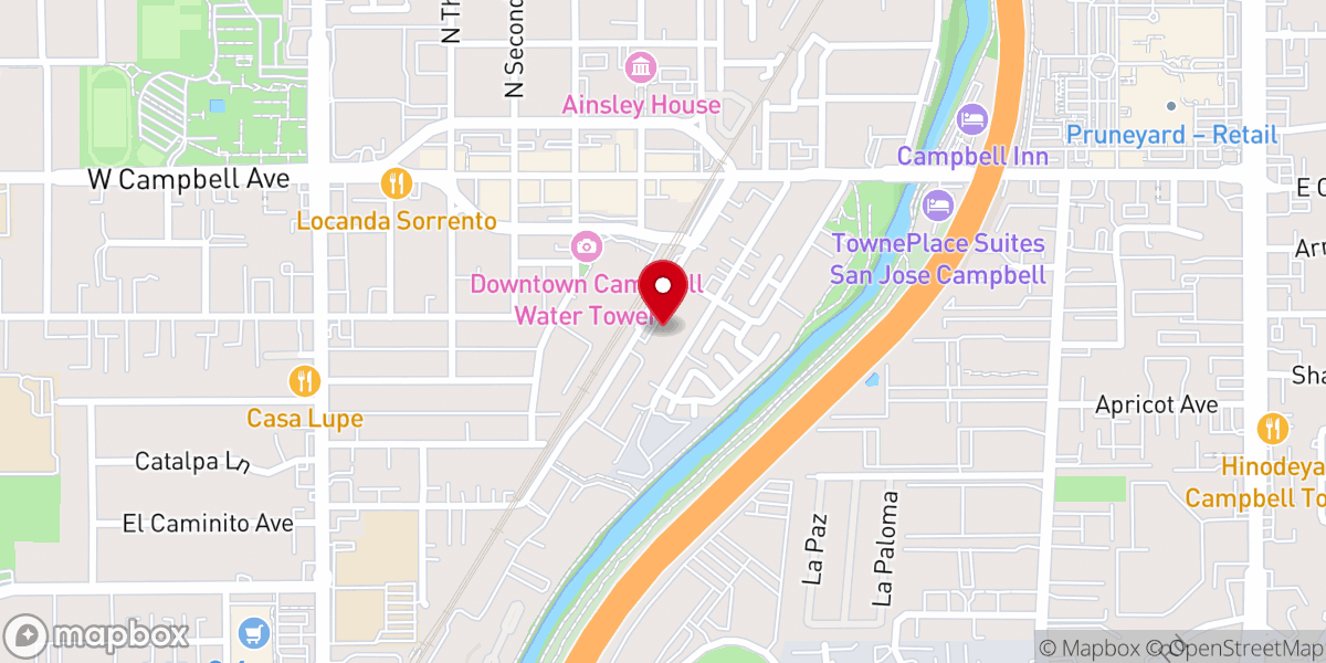 Map showing location of Calvary Temple of Campbell