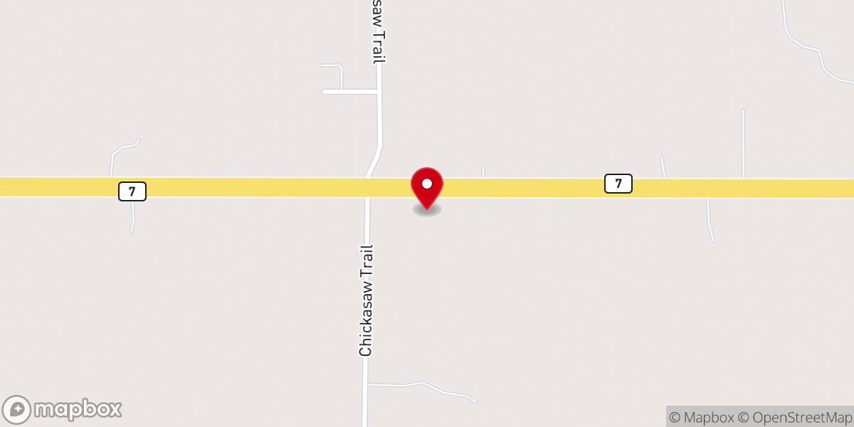 Map showing location of Midway Hill Baptist Church