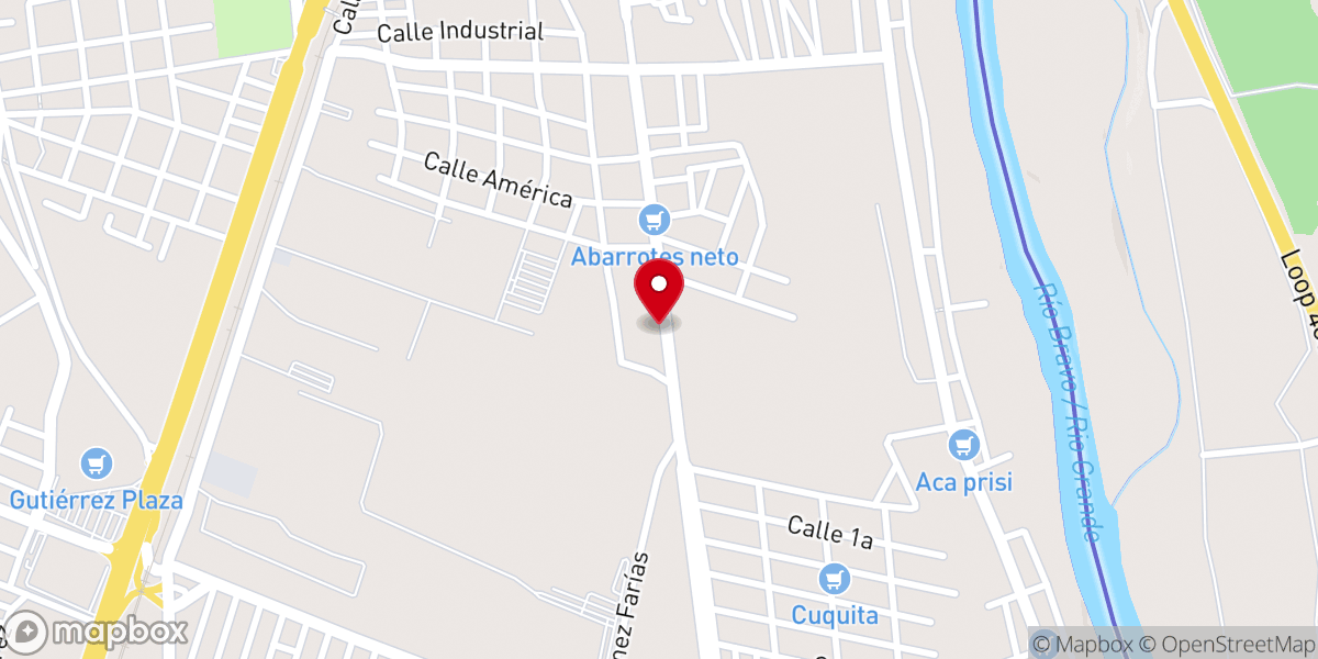 Map showing location of Parish of the Sacred Heart of Jesus