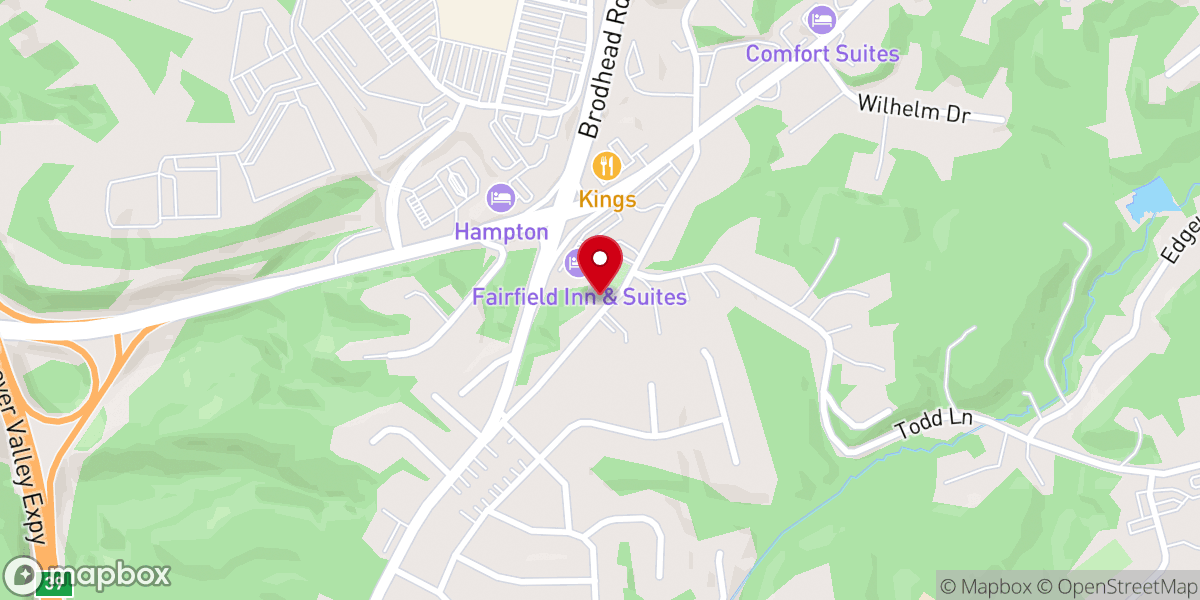 Map showing location of North Branch Presbyterian Church
