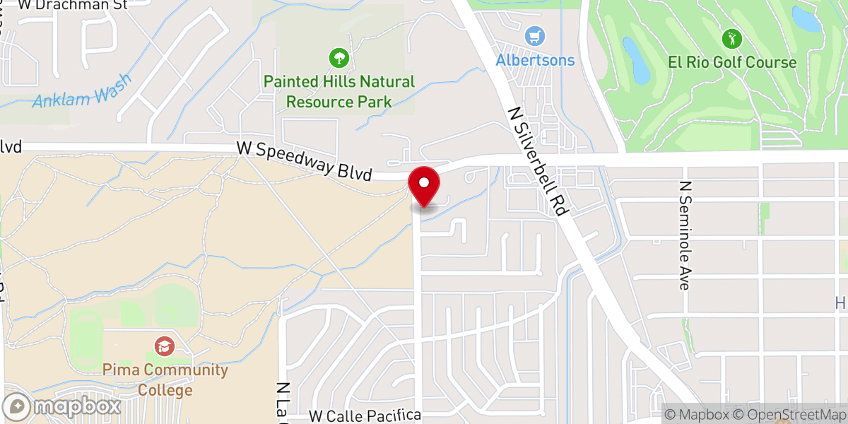 Map showing location of Gates Pass Community Church
