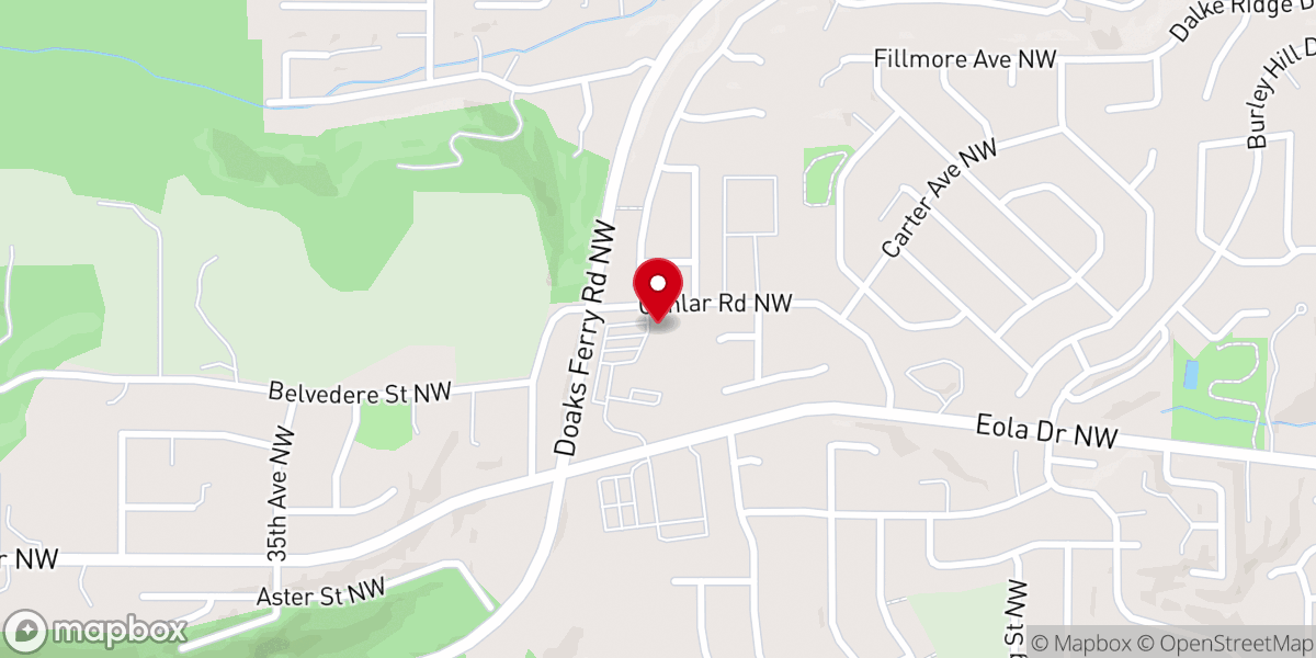 Map showing location of West Salem Foursquare Church
