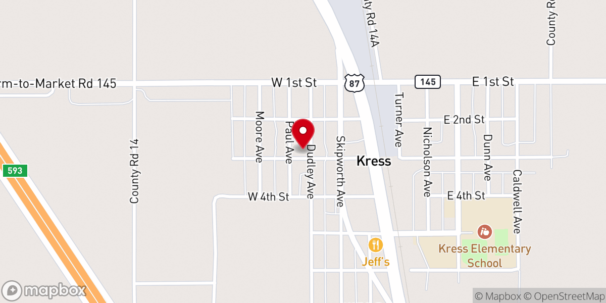 Map showing location of First Baptist Church