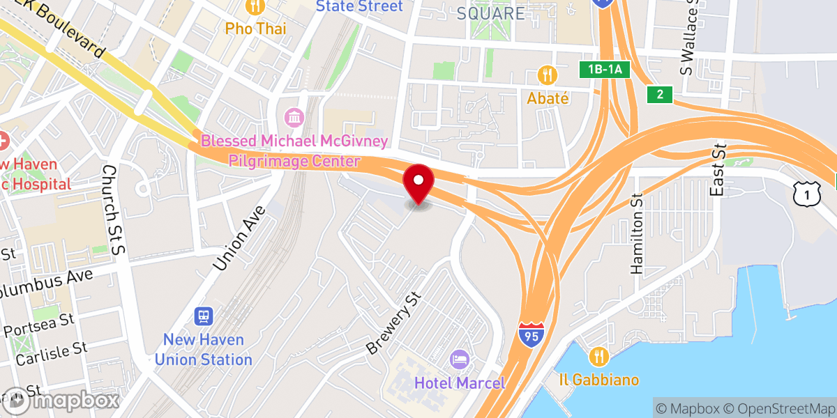 Map showing location of New Haven, CT 06535