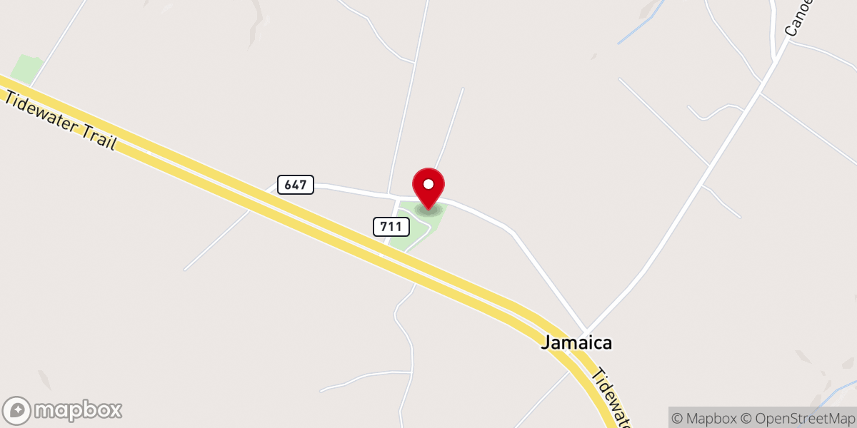Map showing location of Bethel Church