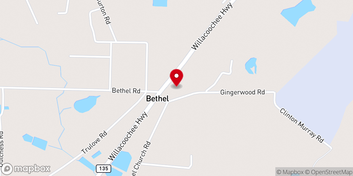 Map showing location of Southview Church of God